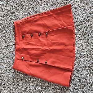 Burnt orange mini skirt